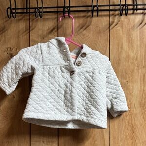 Carter's Quilted Light Gray Hooded Baby Puffer Jacket